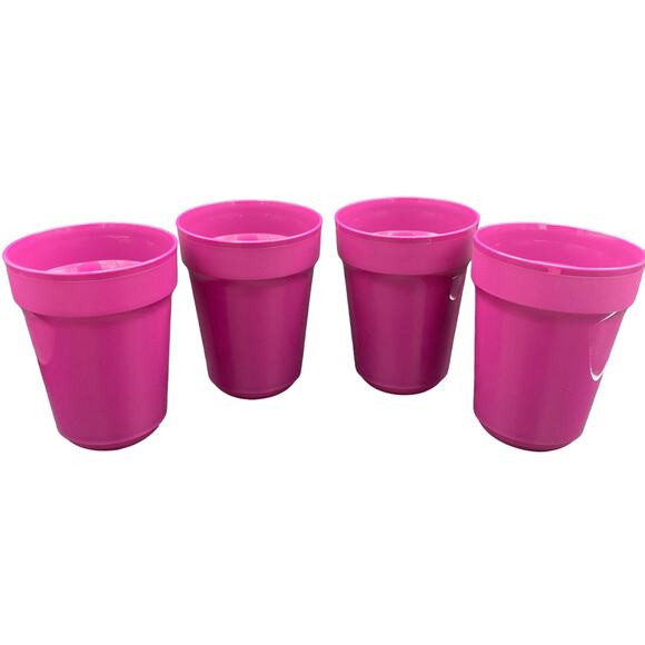 Tupperware Other - Tupperware Aloha Home Stackable 16oz / 470ml Tumbler Set of 4 Purple Apricot New